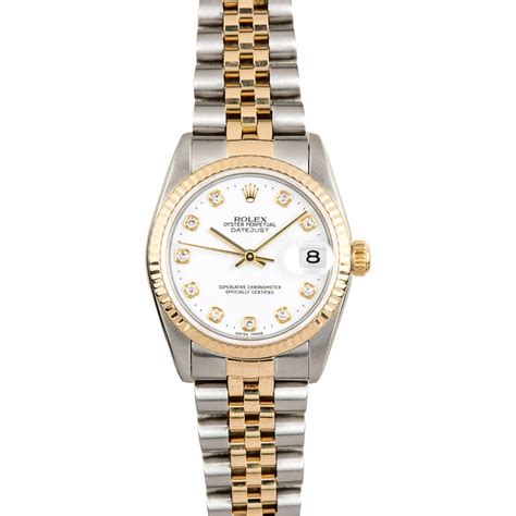 ladies Rolex Datejust white dial